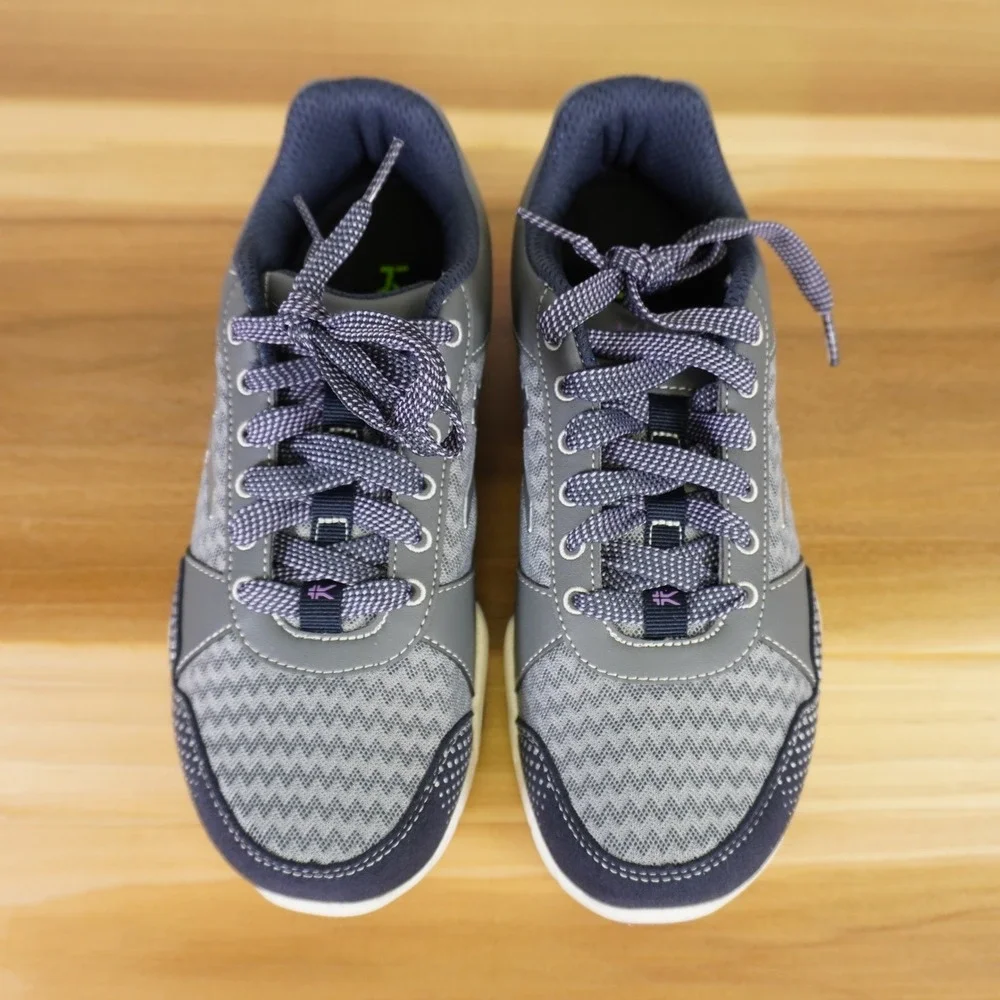 Kuru Quantum Sneakers Womens 8 Wide Gray Lavender Athletic Orthopedic Shoes